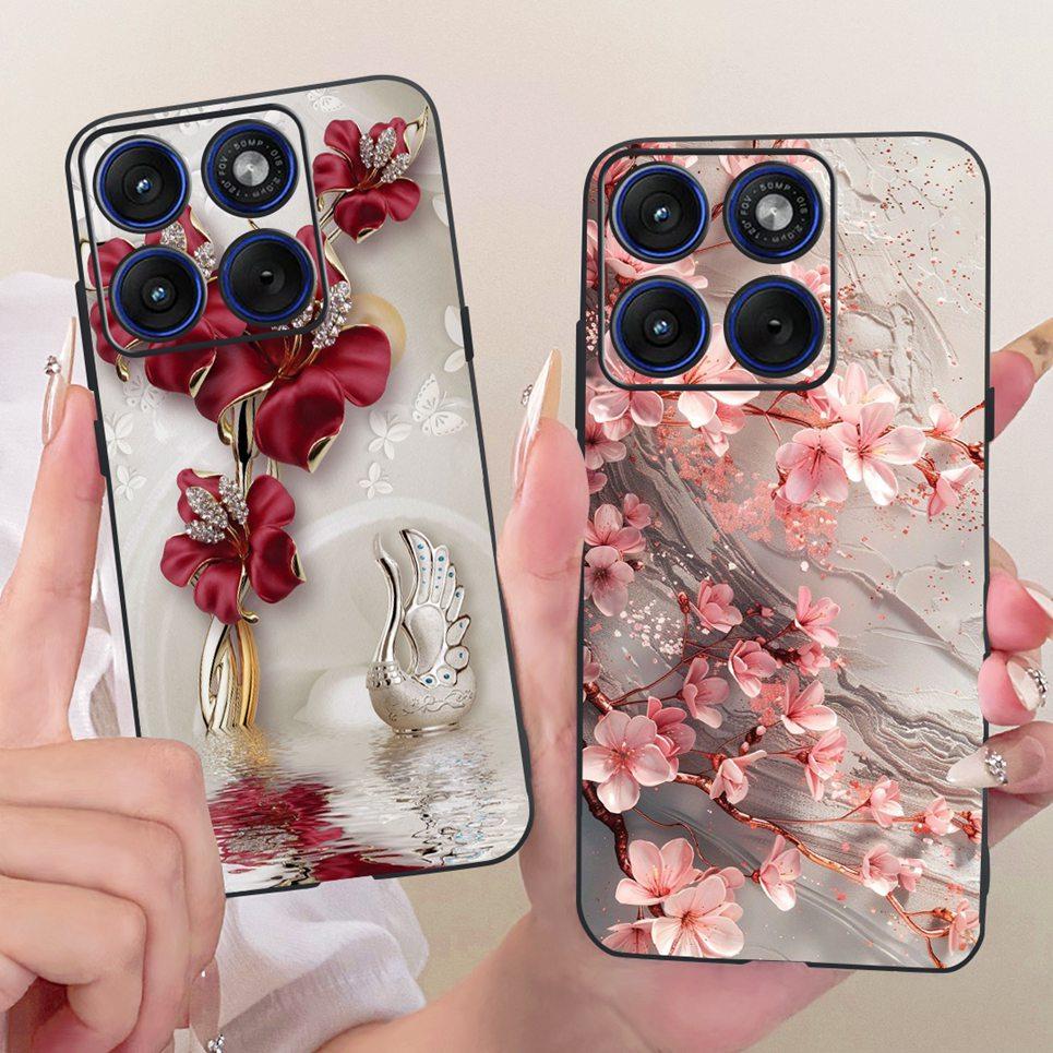 Flower Butterfly Luxury Girly Fashion Casing For Motorola Edge 70 Moto X70 Air Phone Case Soft Slim Silicone TPU Back Cover