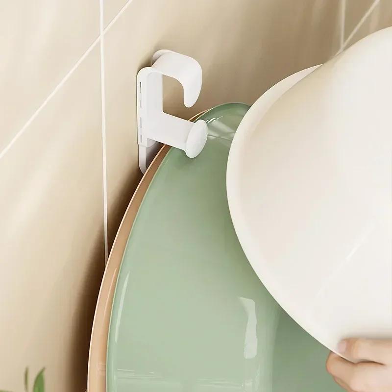 Koupelnové háčky Nástěnný háček na umyvadlo Zatahovací úložný regál na umyvadlo Multifunkční kuchyňský koupelnový regál Držák na umyvadlo Háček