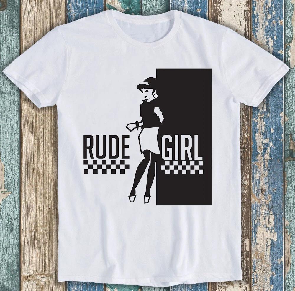 Rudegirl 100% Подарок SKA Скинхед Регги Ретро Смешной Мем Подарок Футболка M1251 XXXL