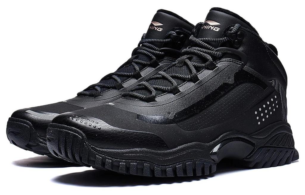 Li Ning Baohe Lite Slip Resistant Abrasion Resistant Low Top Casual Shoes Men's Black AGLT183-1