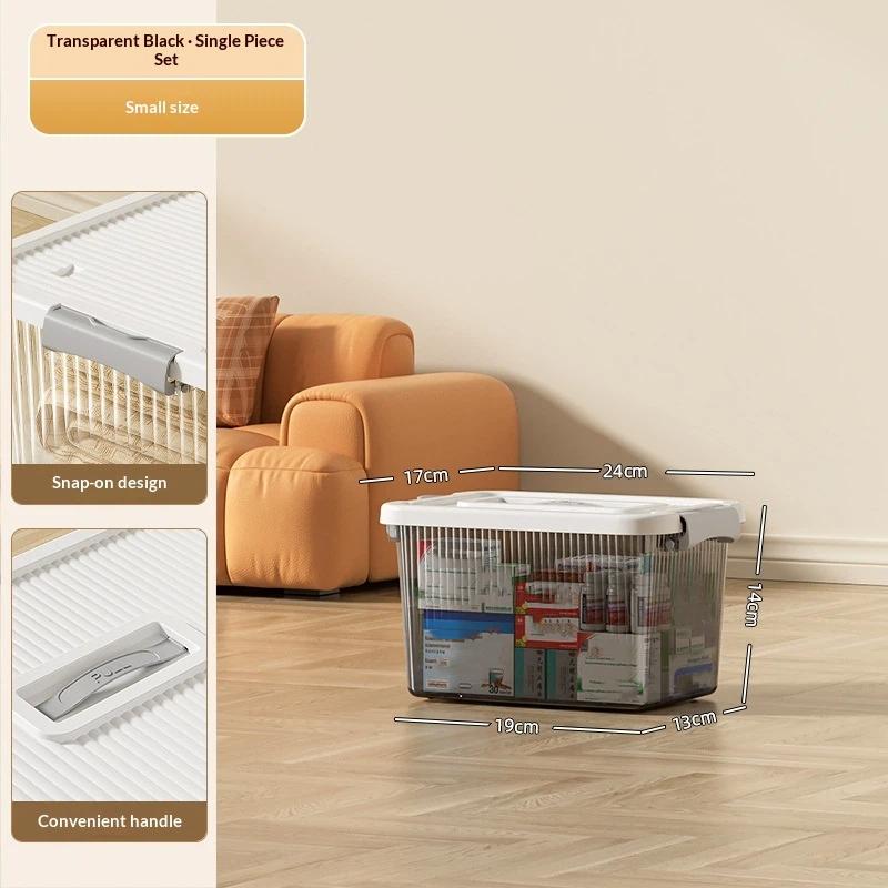 Transparent Large Capacity Storage Bins To Organize Books Snacks Toy Miscellaneous Storage Box