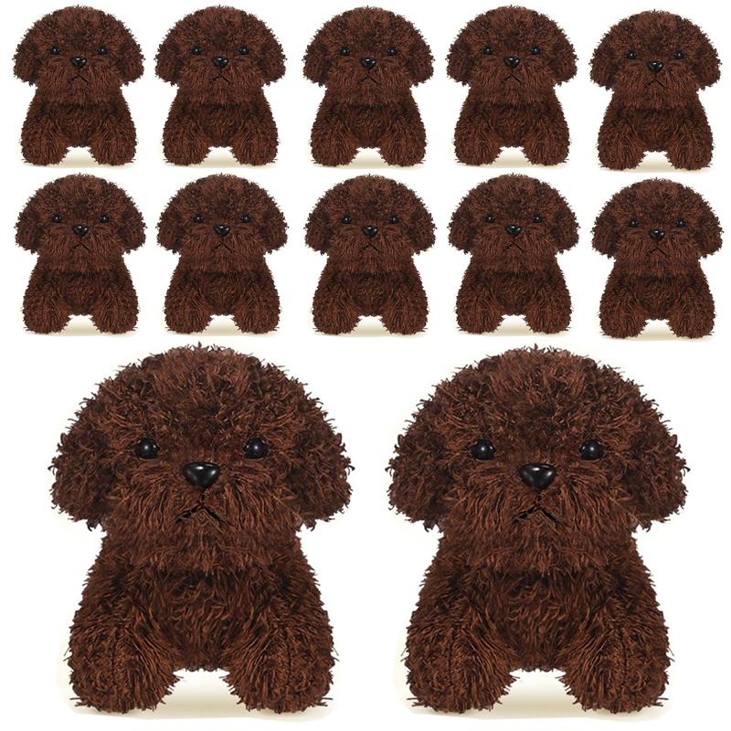 

Non-Toxic Teddy Dog Plush Toys 4.72 Inch Stuffed Puppy Dogs Mini Plush Dogs For Adopt A Puppy Party Favors Christmas Baby Shower Birthday 4pcs