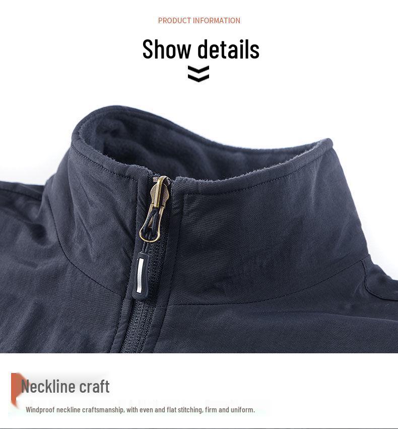 Herren Wendbare 8-Taschen Fleeceweste - Herbst/Winter Polarfleece, Ärmellos und Verdickt für Outdoor-Einsatz