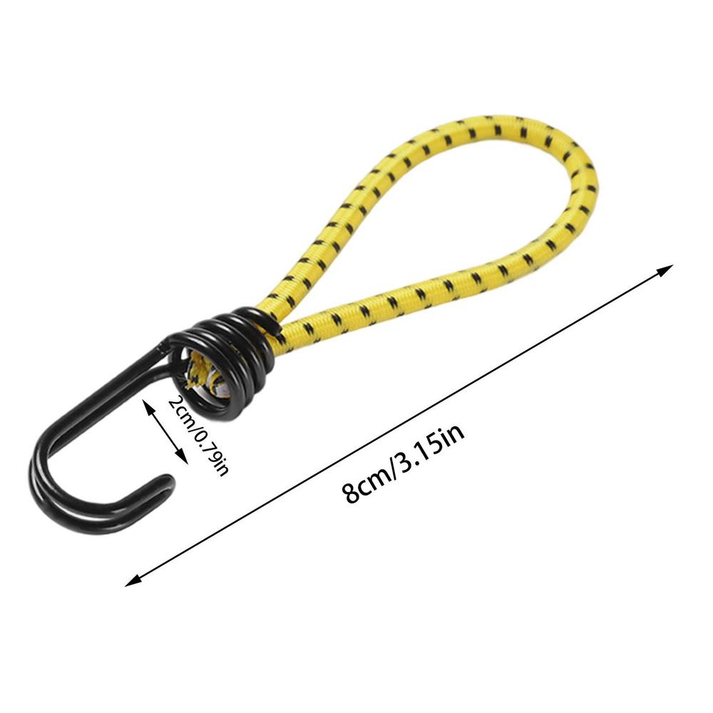 outdoor tent elastic rope Bungee Cords with Hook Small Elastic Camping Tent Bungee Straps Tent Fixing String Hooks Accessories