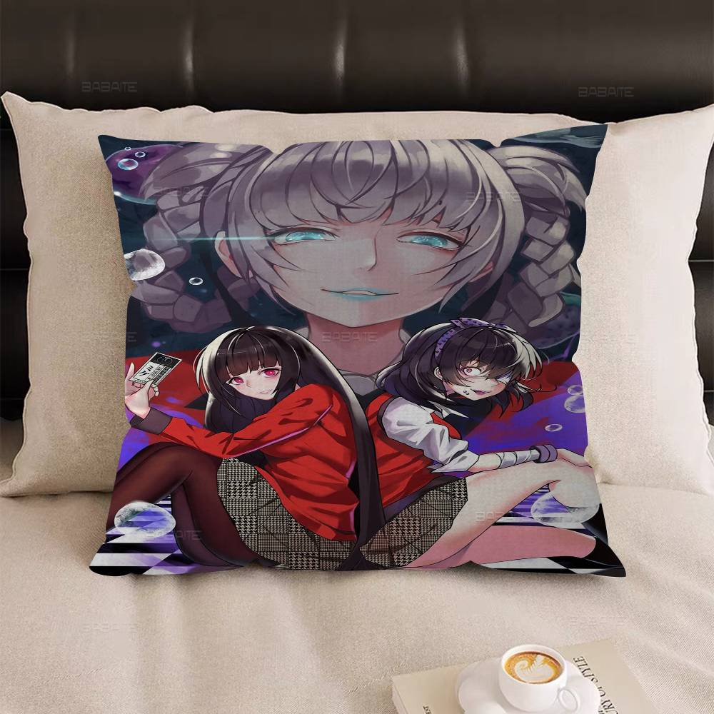 K-Kakegurui Y-Yumeko J-Jabami Cushion Cover Decorative Pillow Sofa Home Decor case pillow cases