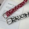 Autumn and Winter Retro Leather Leopard Print Plush Belt Niche Design Sense Sweet Cool Style Waist Chain Fashion Versatile Temperament Waist