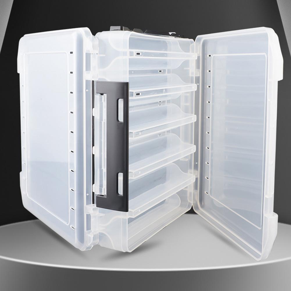 Double Sided Fishing Lure Hook Box 10/14/18 Compartment Fishing Lure Organizer Multifunctional Fishing Storage Case for Wobblers