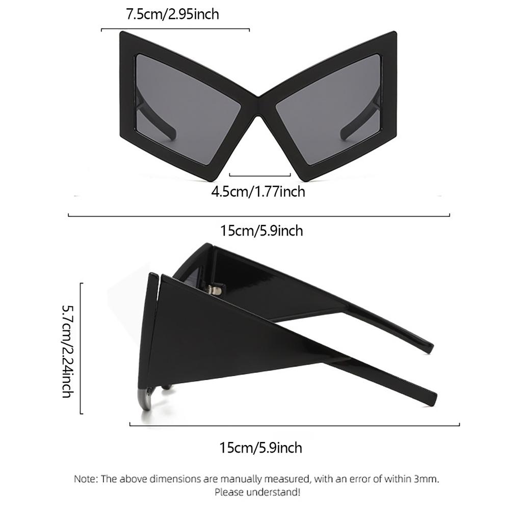 1/6 Stück-Zukunfts-Technologie-Sinn Brille Persönlichkeit Motorrad Wind Großrahmen Sonnenbrille Übertriebene Moderne Sonnenbrille