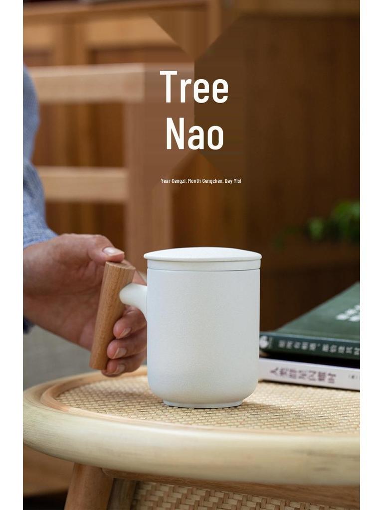 Men's Ceramic Tea Brewing Mug with Personal Filter