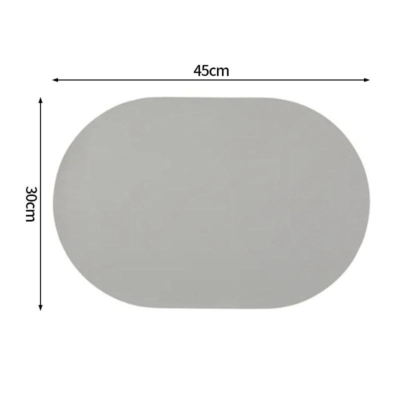 Solid Color Leather Placemat Heat High Temperature Resistance Household Dining Table Insulation Pad Waterproof Anti Slip Mat