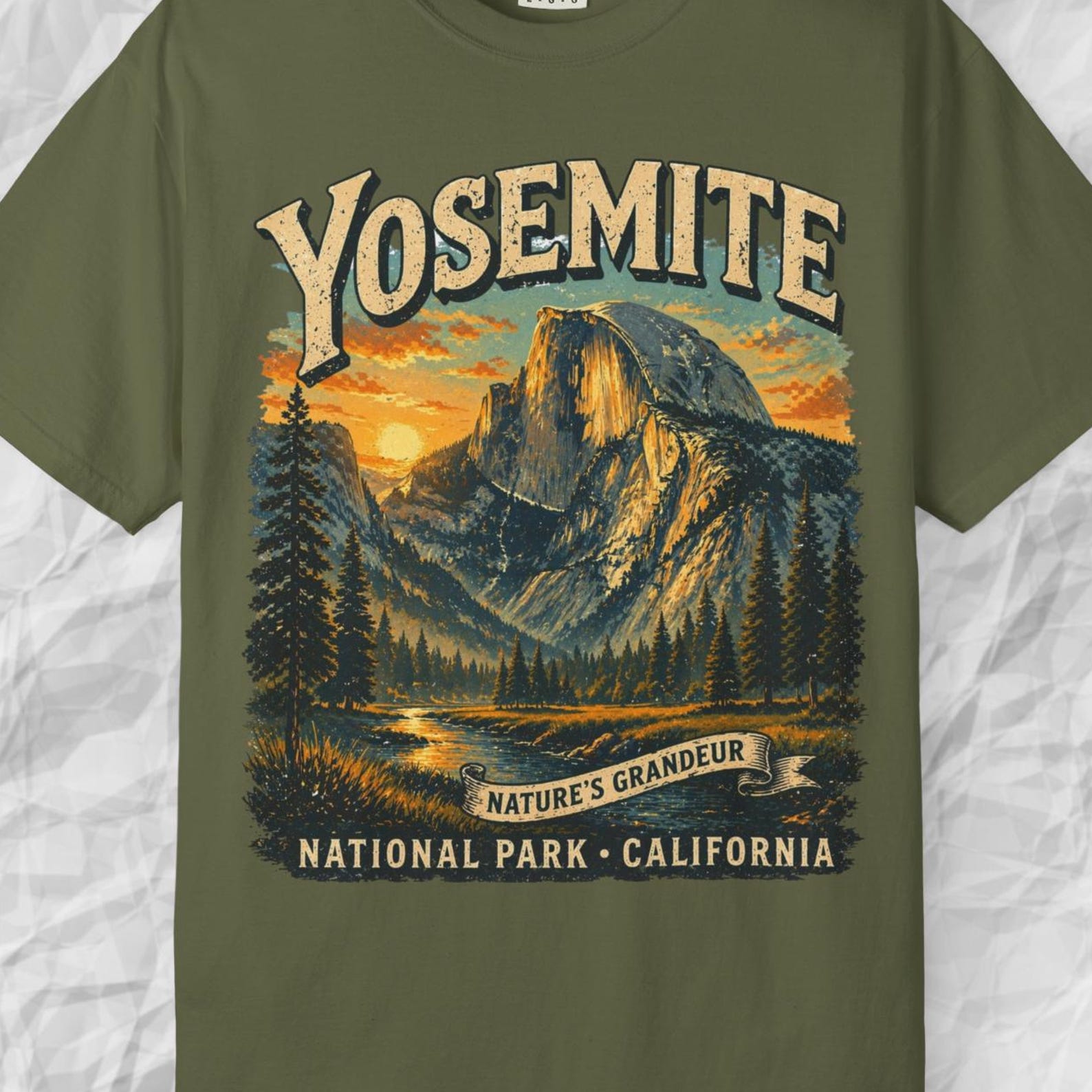 Comfort Colors Yosemite Shirt, National Park Tee, California Travel Shirt, Half Dome Tee, Nature Landscape Shirt, Travel T shirt Gift M