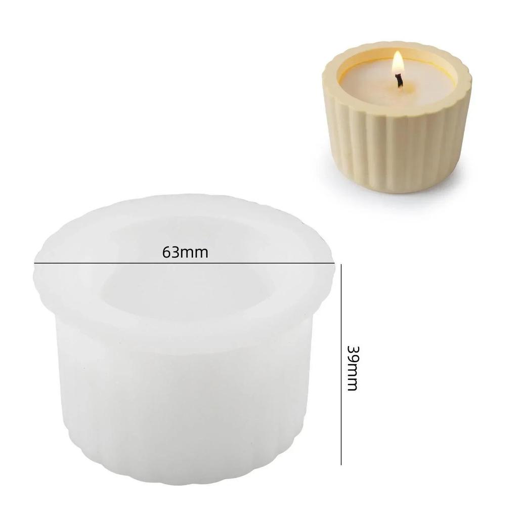 Kerze Tasse Silikon Form DIY Streifen Gläser Flaschen Lagerung Boxen Gips Beton Epoxy Harz Blumentöpfe Mould Home Decor