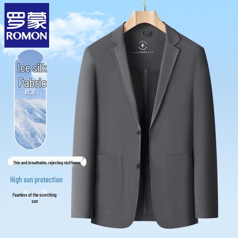 

Romon Men s Ice Silk Waffle Knit Casual Blazer 190/3XL