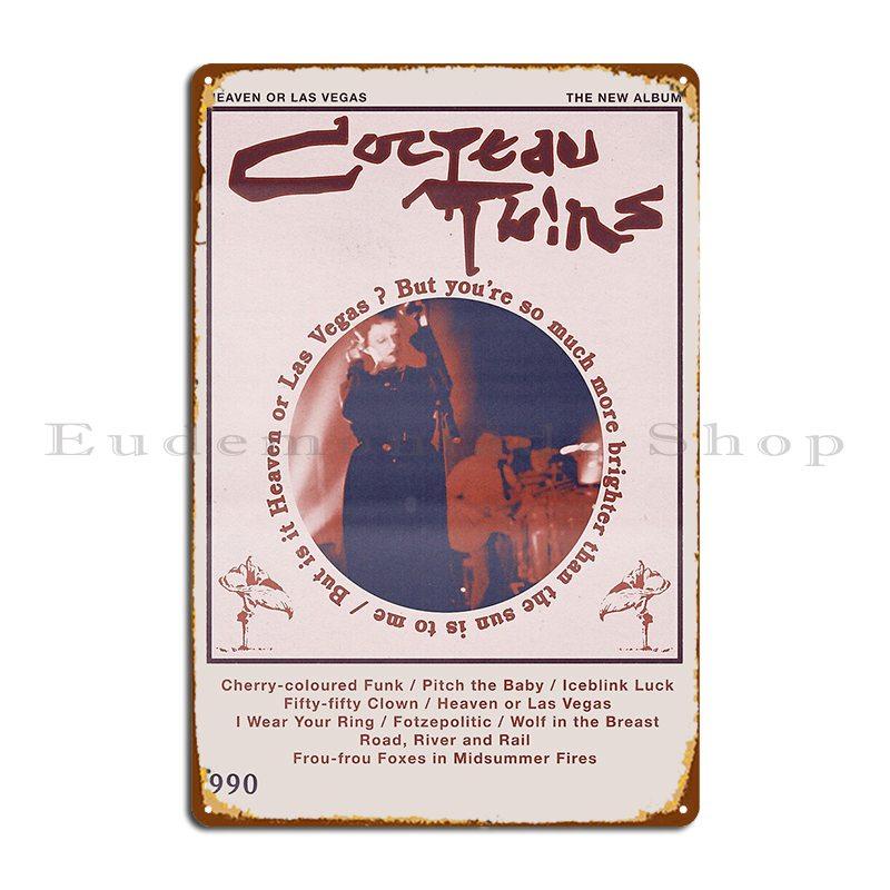 

Cocteau Twins Heaven Or Las Vegas Металеві Знаки Паб Настінний Декор На Замовлення Стіна Печера Дизайнерський Бляшаний Знак Постер 20x30cm（7.8x11.8inch）