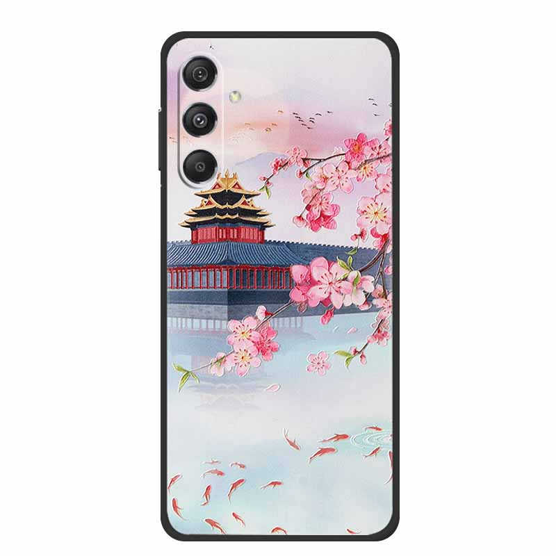 3D Emboss Case For Samsung Galaxy A16 5G Phone Case Coque Flowers Soft Silicone Back Cover For Samsung A56 A36 M16 F16 A26 Case