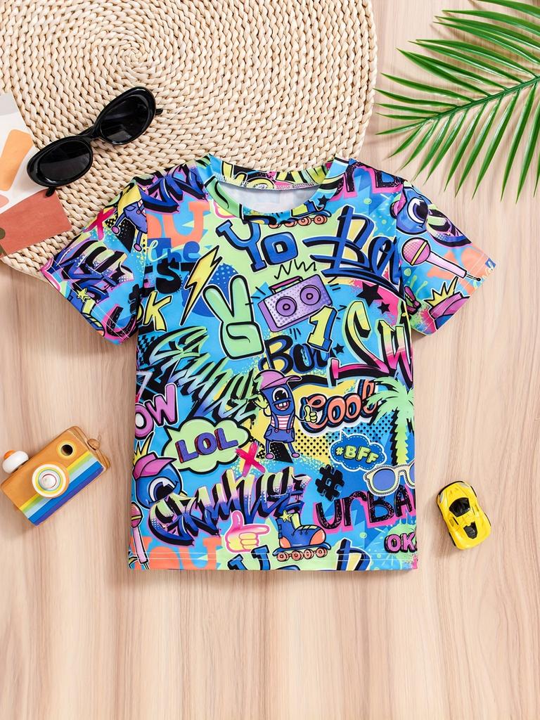Dinosaur Children's Clothing Short Sleeve Kids Clothes Summer Animal Graphic T Shirts Children Top O-Neck Tees Baby Boy Clothes