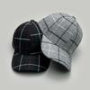 Woolen Plaid British Style Retro Baseball Cap Men And Women Personality Autumn And Winter Warm Fashion Versatile