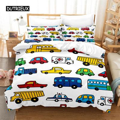 Cartoon Car Bedding Set Duvet Cover Set 3d Bedding Digital Printing Bed Linen Queen Size Bedding Set Fashion Design
