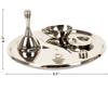IBA Indianbeautifulart Indian Decorative Puja Plate Stainless Steel Traditional Handcrafted Thali Set For Arti With Accessories Religious Spiritual