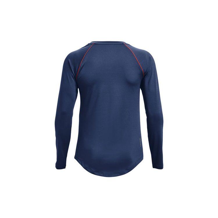 Under Armour Mesh Training Long Sleeve Raglan T-Shirt Women tops Blue 1368367-404