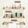 Stainless Steel Wall-Mounted Storage Rack with Towel Bar