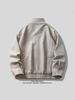 High Street Trend Suede Embossed American-Style Men's Jacket - Spring/Autumn, High-End Loose Stand Collar Design
