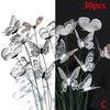 New 10/30pcs 3D Black White Faux Butterfly Garden Stake Flower Vase Decoration Outdoor Garden Patio Decoration Party Decoration