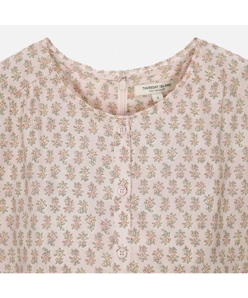 THURSDAY ISLAND Pattern Mix Frill Dress_T254Mop245W