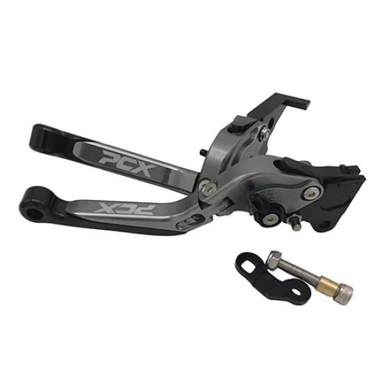 

SEMSPEED Parking Brake Levers For HONDA PCX 150 125 PCX125 PCX150 Motorcycle Folding Extendable Clutch Automatic Lock Levers серый