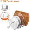 3 Pack Pot Lid Organizer for Cabinet, Stainless Steel Pot Lid Rack with Anti-slip Pad, Lid Holder for Pans Pots, Bakeware, Plates, Cookie Sheets,