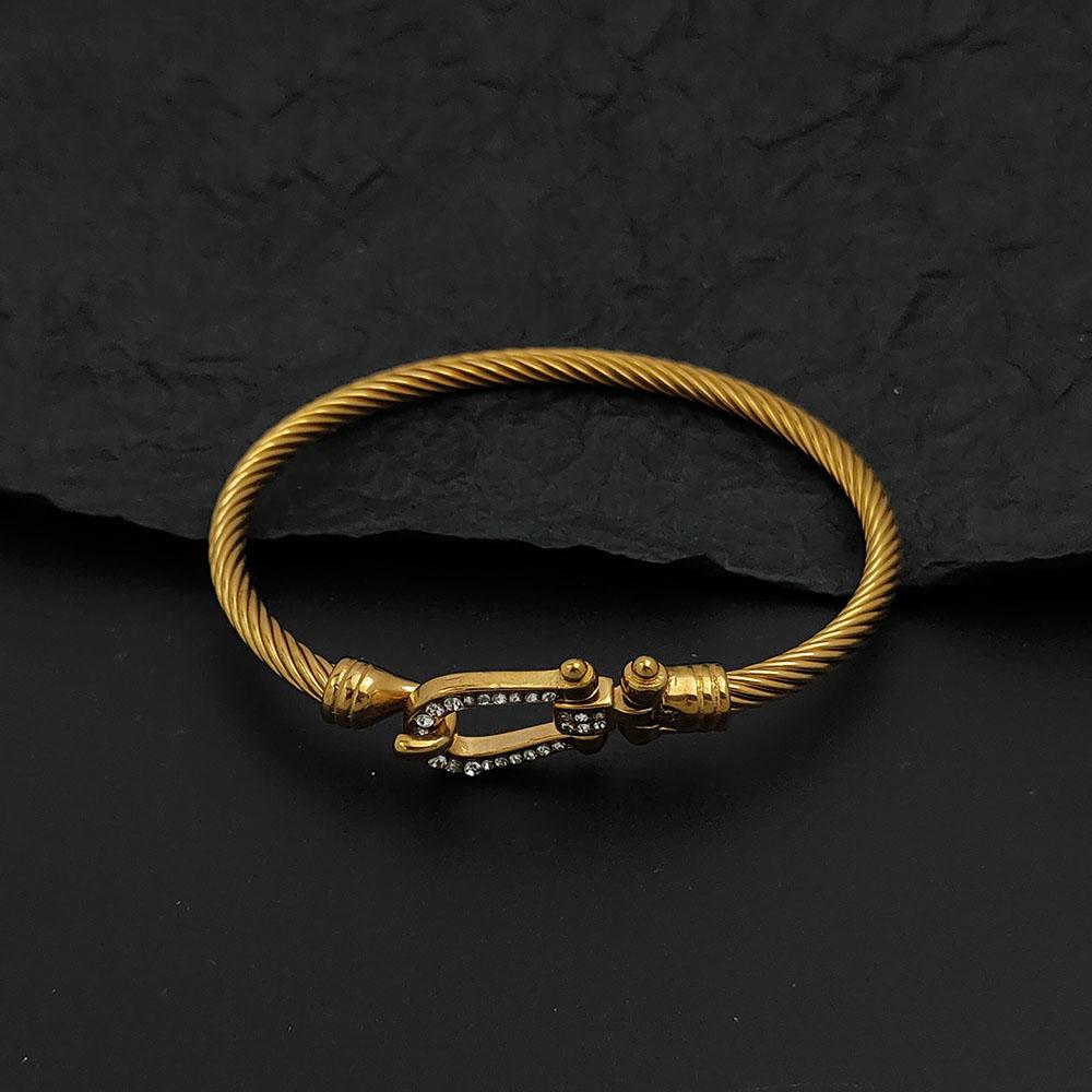 Fashionable Wire Horseshoe Stainless Steel Gold-plated Women's Bracelet Waterproof and Non-fading Bracelet Gift for Wife