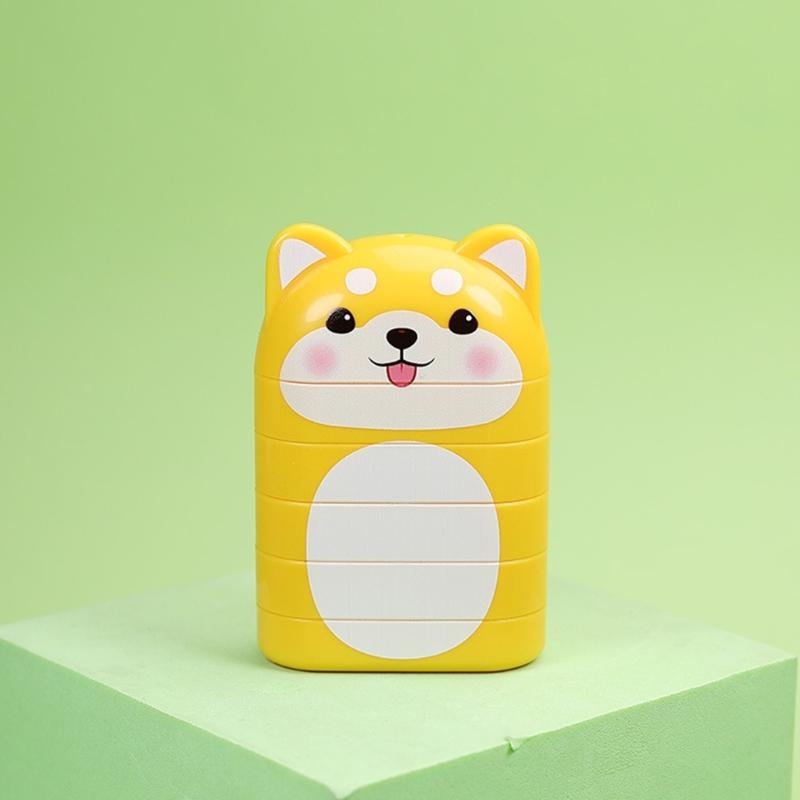 Personalisierter Namensstempel Kundenspezifisches graviertes Namenssiegel Mehrschichtiges Muster Sicher und einfach zu verwenden Cartoon-Form Stempel