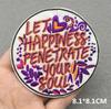 Love Nature Patch Magic Mushroom Embroidery Patches For Clothing Diy Iron-On Stickers Appliques Flowers Stripes