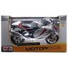 Maisto 1:12 Suzuki Hayabusa 2022 Motorcycle Diecast Model, Silver