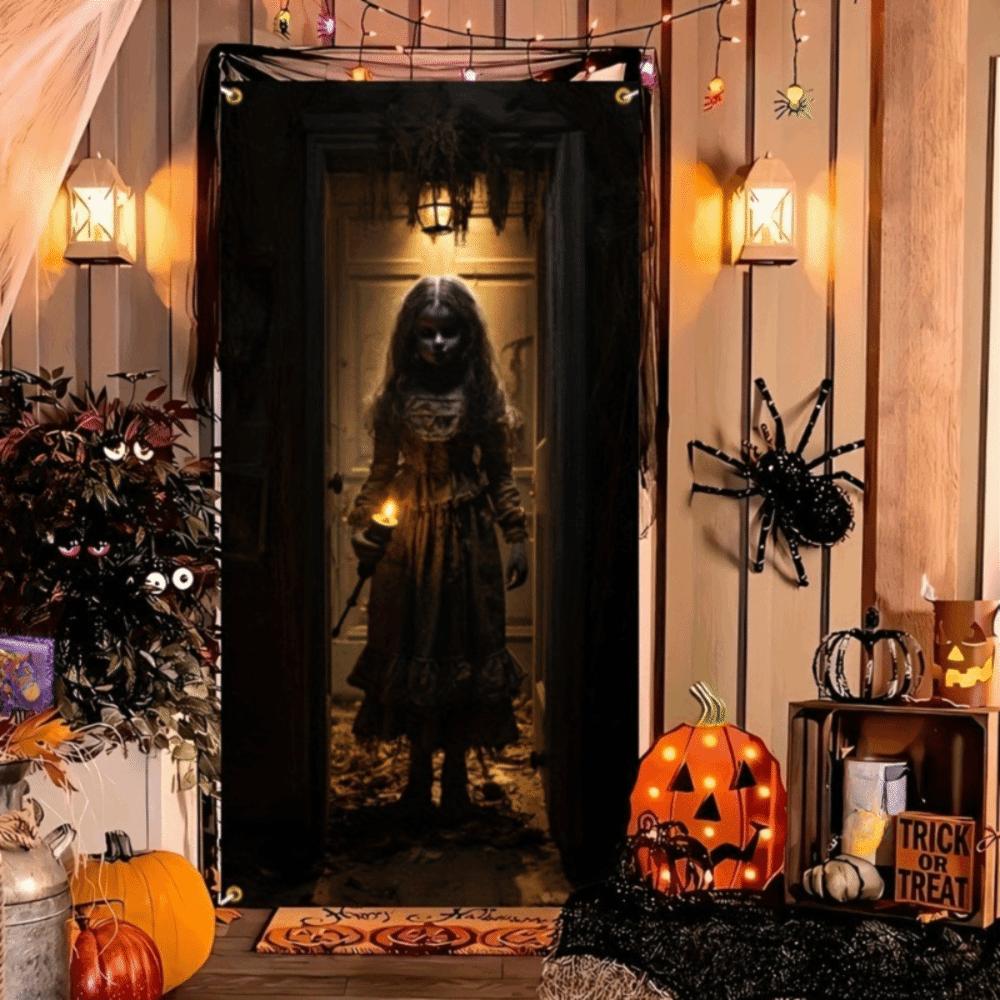 Copertura Rettangolare per Porta di Halloween Tenda per Porta di Halloween Decorazione Festa