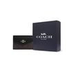 Coach Flap Card Case 10 Classic Horse And Carriage Logo Coated Canvas Wallet Card Holder Women Wallet Black CZ272-IMXAQ