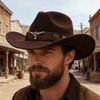 Filz Western Cowboyhut Unisex Kopfbedeckung Guoluo Tibetisch Retro Zylinder Ethnischer Stil Herren Damen Reiten Jazzkappe