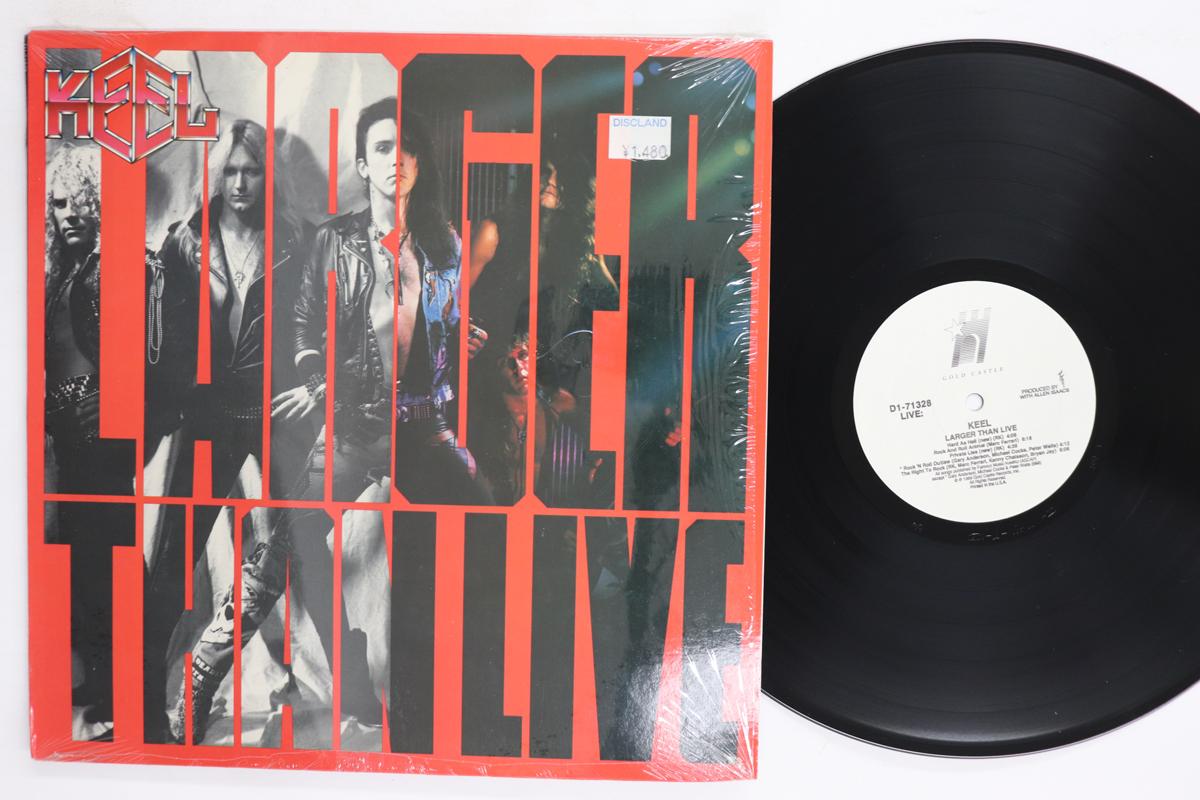 

LP Record KEEL Larger Than Live D171328 GOLD CASTLE 1989 US Metal Used
