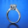 Imitation Moissanite Ring Women's 1-2 Carat Fashion Six-claw Ring Open Ring
