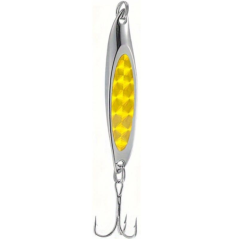 

Набор приманок Essential Anglers, универсальные металлические приманки для соленой и пресноводной рыбалки, дизайн тройного крючка жёлтый