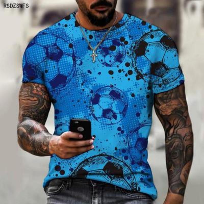 Herr 3D-tryckt kortärmad T-shirt Casual Sportmode Sommar Utomhus T-shirt
