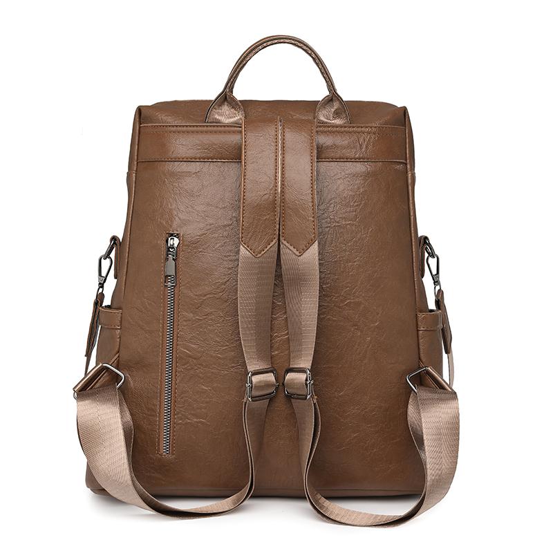 Vintage PU Backpack Women's Multi-functional Shoulder Bag