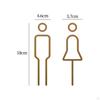 3D Men Women Toilet Sign Bathroom Stickers WC Indicator Acrylic Plaque