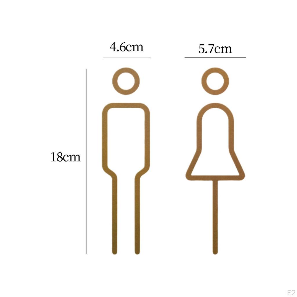 3D Men Women Toilet Sign Bathroom Stickers WC Indicator Acrylic Plaque