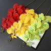 Long Stem 9-Head Phalaenopsis Orchid Artificial Floral Decoration for Weddings and Home