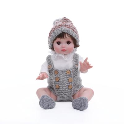 Cloveray Reborn-Puppe, 18 Zoll, Niedlich, Anziehbare Baby-Puppe, Große runde Augen Vinylpuppe, Sammlerpuppe, Perfektes Geschenk für Weihnachten, Geburtstag, Neujahr