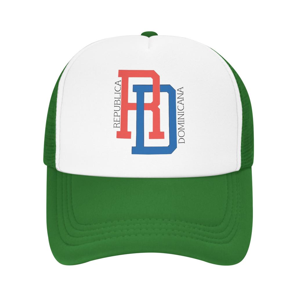 DR Dominican Republic Trucker Caps Unisex Women Outdoor Dad Hat Sun Hats Racing Cap Adjustable Polyester Mesh Baseball Cap Summer