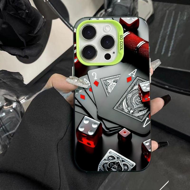 Trendy Poker Pattern Laser IMD Phone Case for Samsung Galaxy A26 A25 A24 A36 A56 A55 A54 S26 S25 Ultra S24 FE S23 S22 Plus Cover