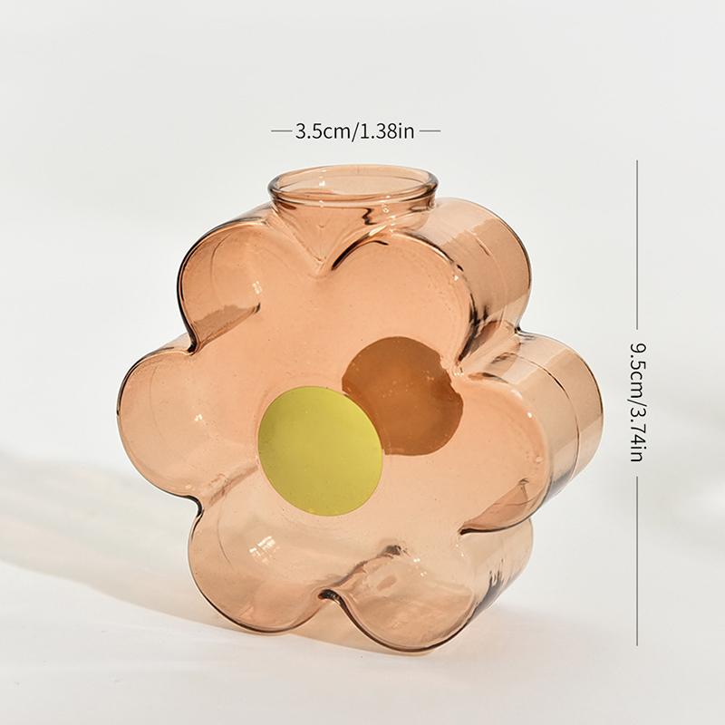 

1шт. Цветное стеклянное кашпо ручной работы, современное комнатное растение, 9,5x3,5 см