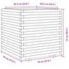 VidaXL Planter Wax Brown 70x70x72 Cm Solid Pine Wood, Outdoor Planter, Flower Box, Tomato Planter, 3282621